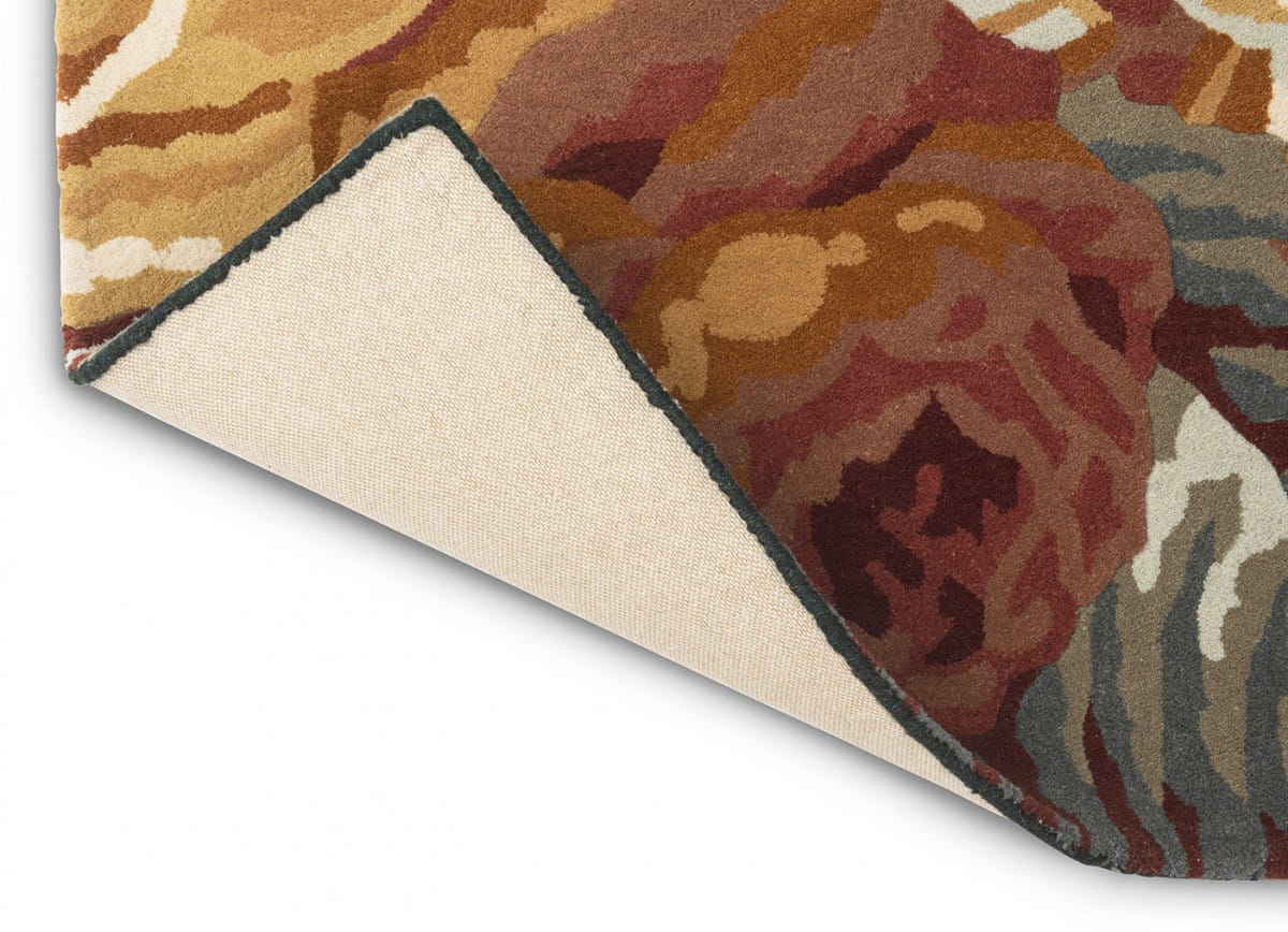Dywan kwiaty Stapleton Par Navy Burnt Orange 45318 Sanderson