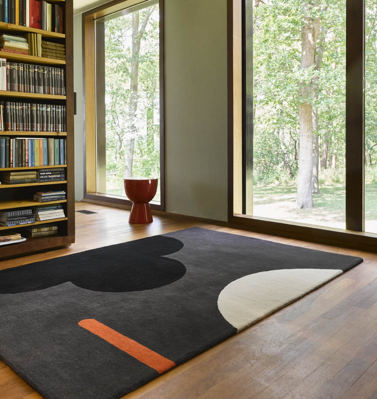 Dywan nowoczesny kwiat szary Geo Flower Graphite 60605 Orla Kiely