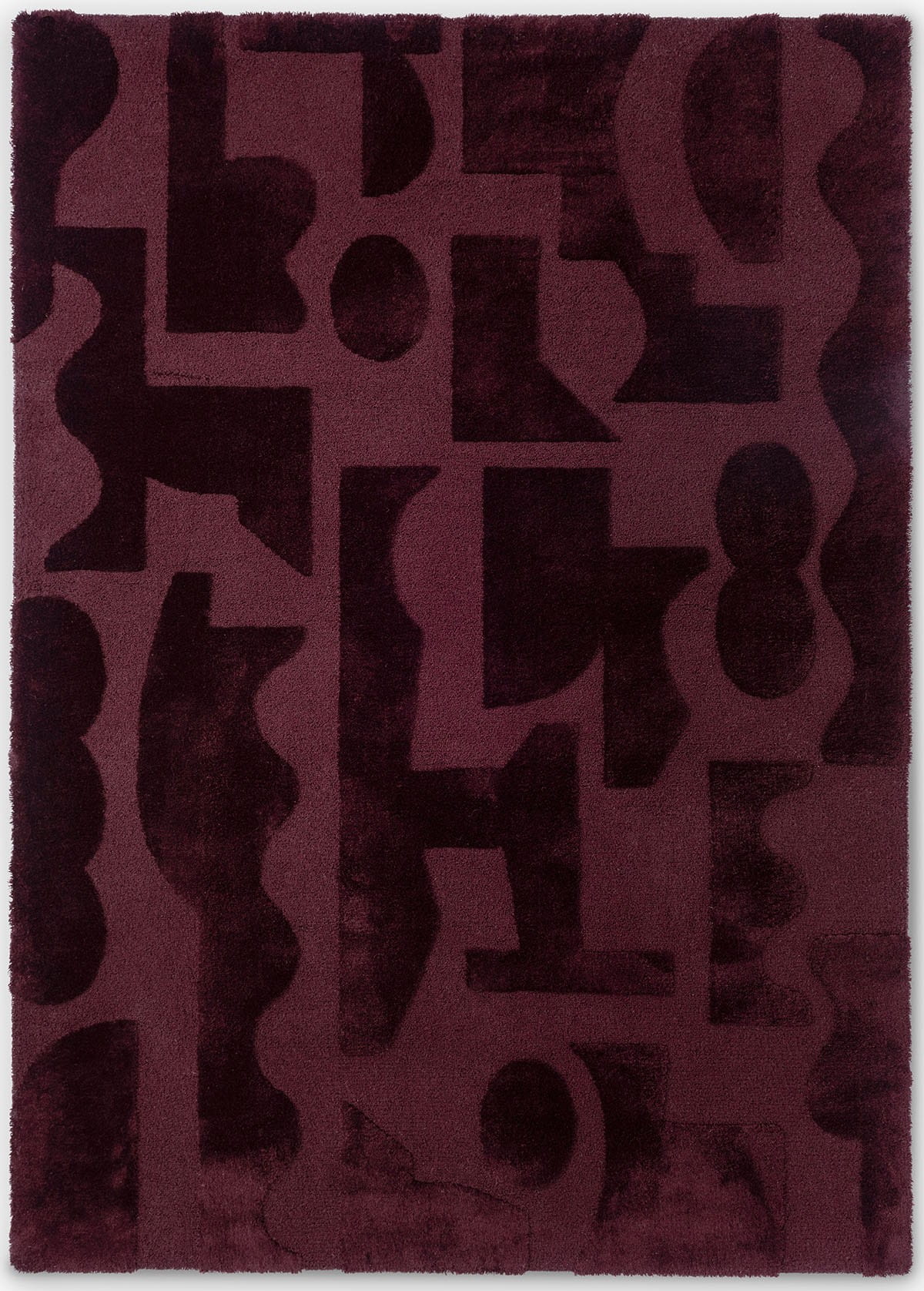 Dywan geometryczny Twinset Mural Burgundy 121100 Brink & Campman