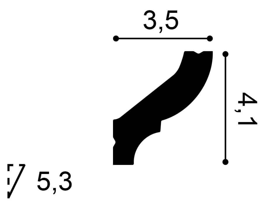 Listwa sufitowa CB501N Orac Decor wys. 4,1cm