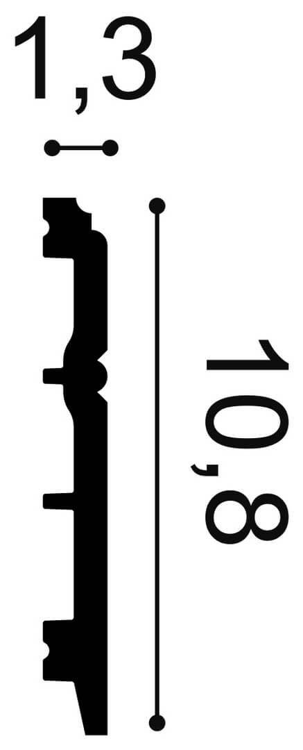 Listwa podłogowa SX105 Orac Decor wys. 10,8cm
