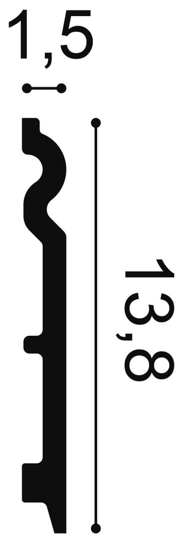 Listwa podłogowa SX138 Orac Decor wys. 13,8cm