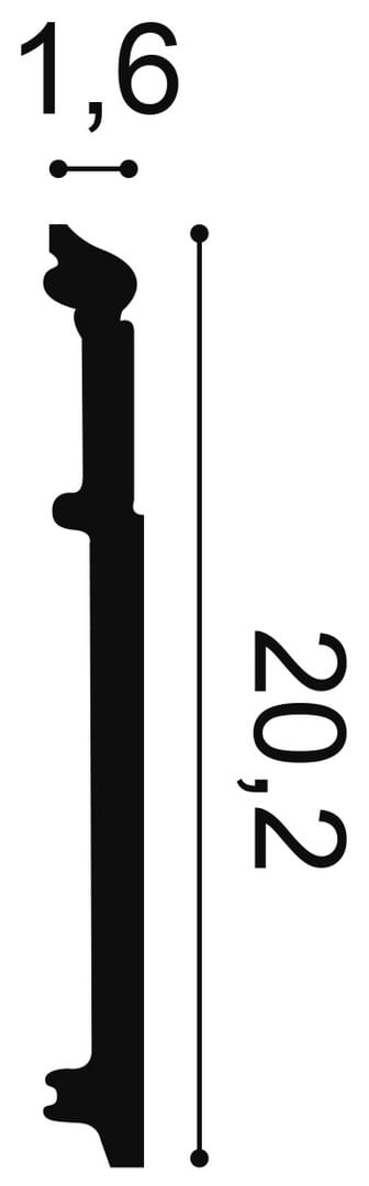 Listwa podłogowa SX156 Orac Decor wys. 20,2cm