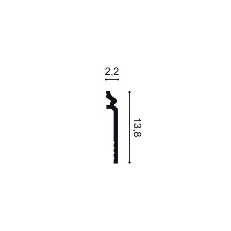 Listwa przypodłogowa maskująca SX186 Orac Decor wys. 13,8cm