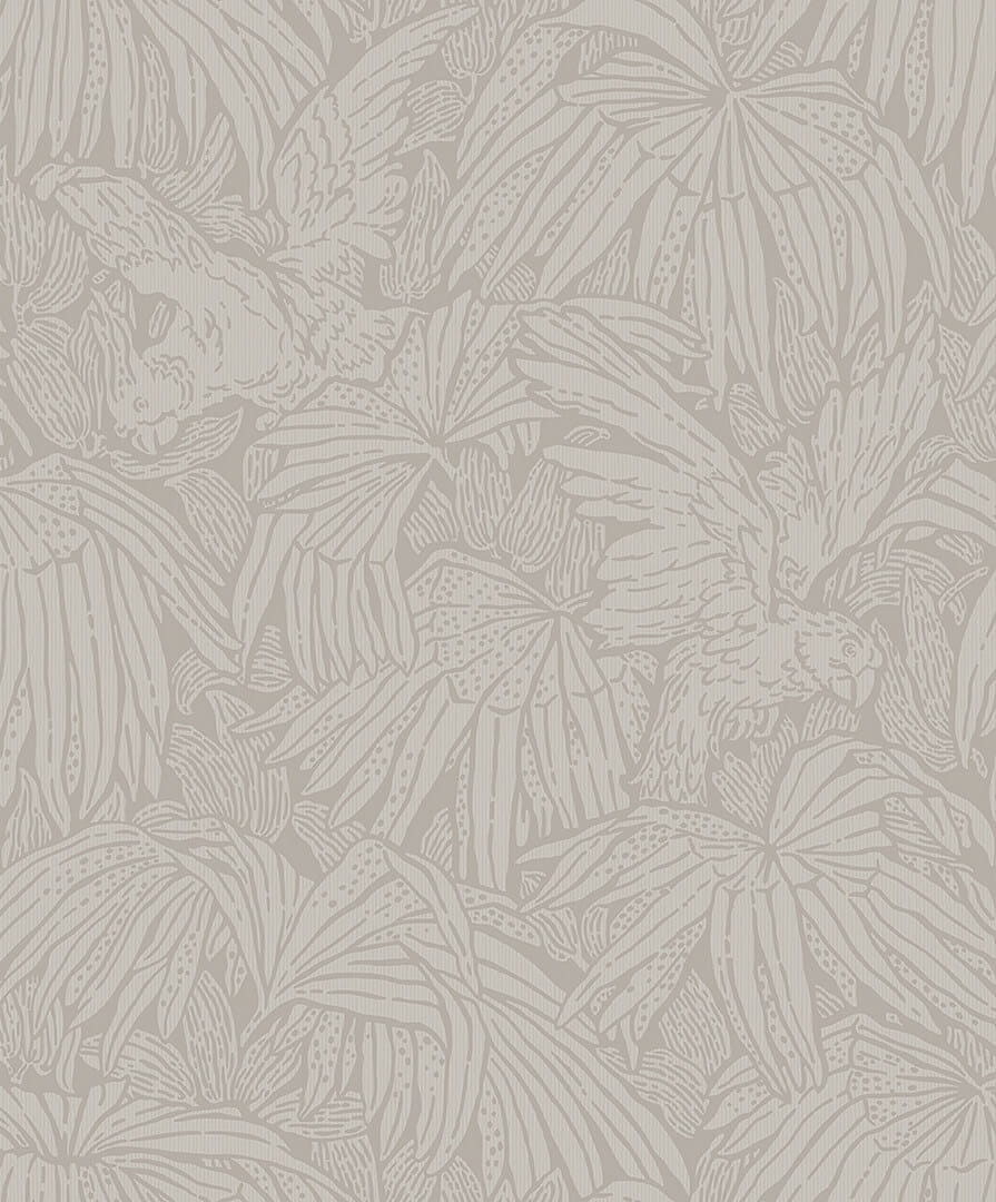 Tapeta tropikalne liście i papugi Boras Tapeter Hidden Parrot 2276 Treasured