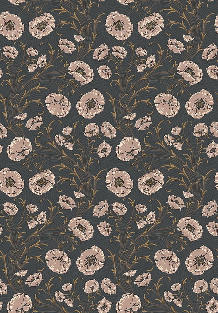 Tapeta w kwiaty Boras Tapeter Poppy Flow 2268 Treasured