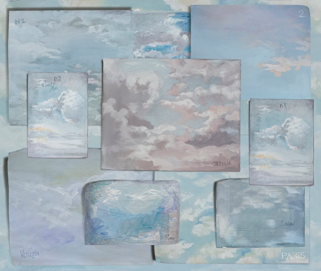Tapeta w chmury Wall&Deco WET_NU2101 Nubes WET SYSTEM 2021