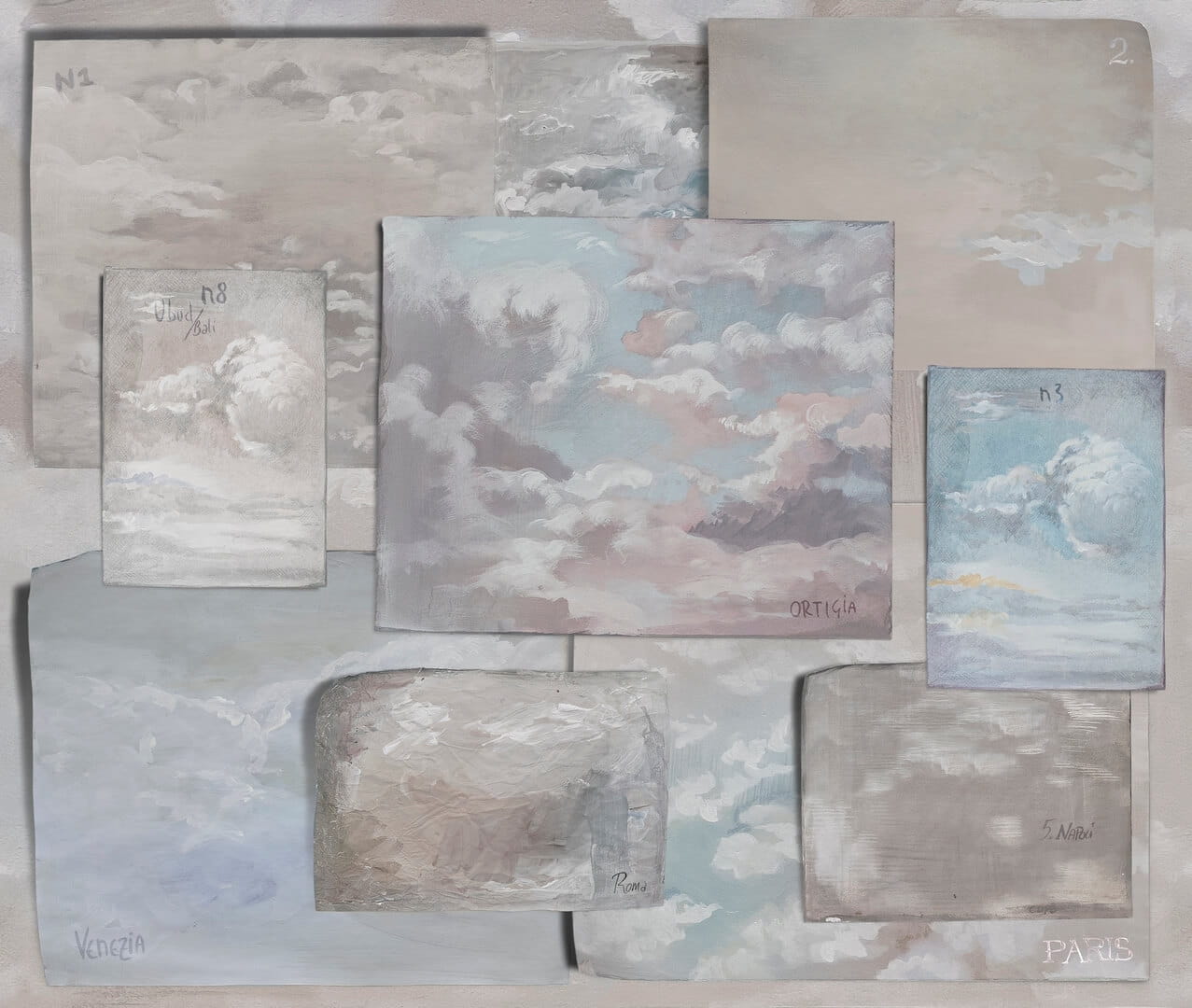 Tapeta w chmury Wall&Deco WET_NU2102 Nubes WET SYSTEM 2021