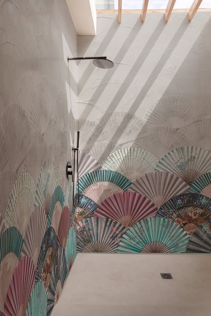 Tapeta łazienkowa w japońskim stylu Wall&Deco WET_RJ2102 Rhapsody in Japan WET SYSTEM 2021