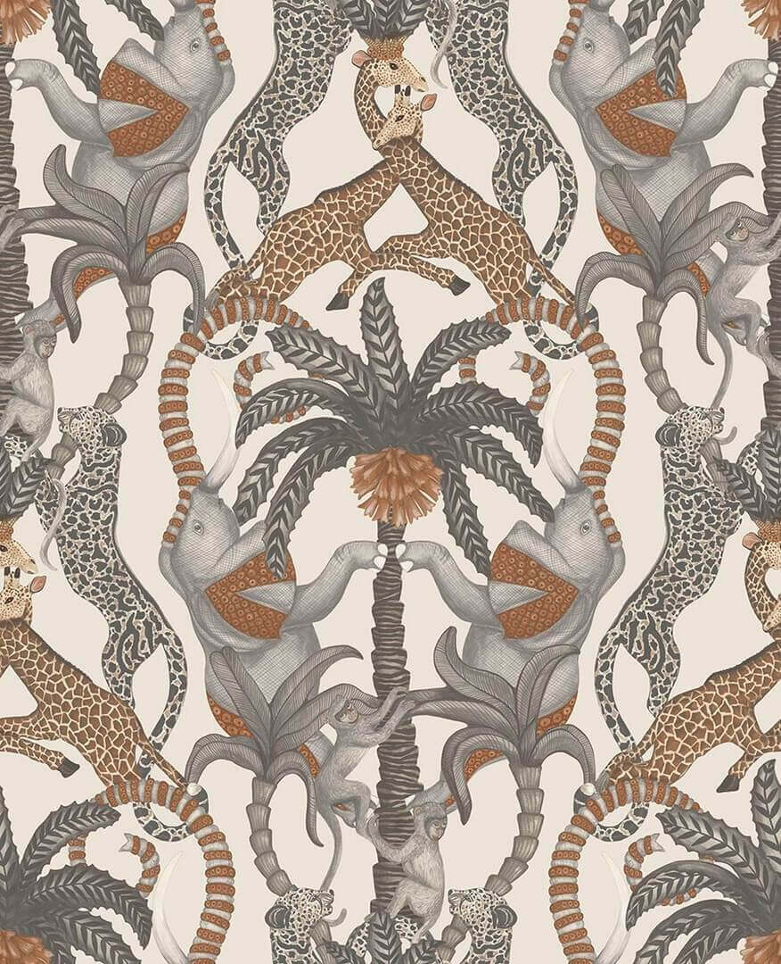 Tapeta Ornament Zwierzęta Cole & Son 119/2010 Safari Totem Ardmore Jabula