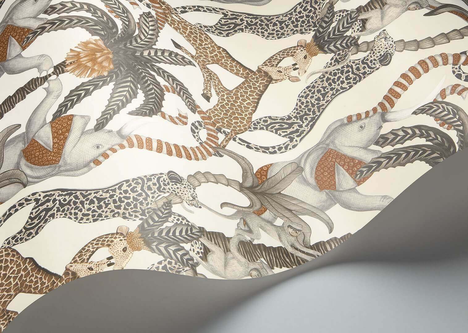 Tapeta Ornament Zwierzęta Cole & Son 119/2010 Safari Totem Ardmore Jabula