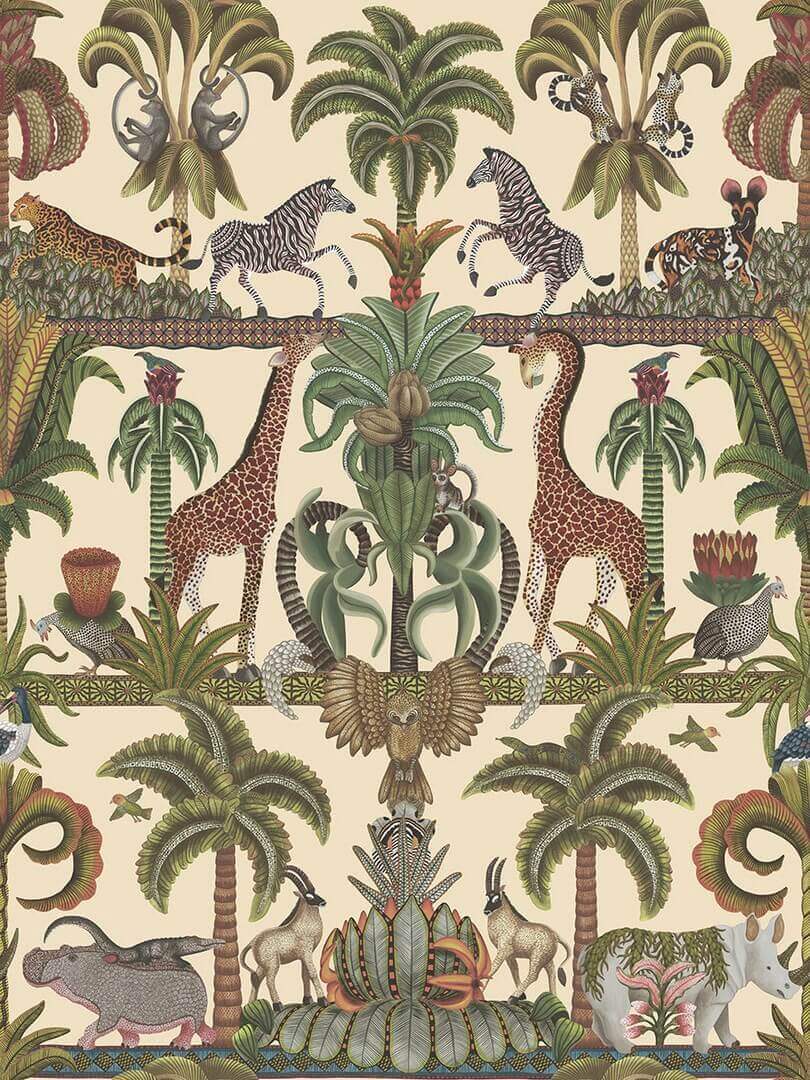 Tapeta ze zwierzętami Cole & Son 119/5026 Afrika Kingdom Ardmore Jabula