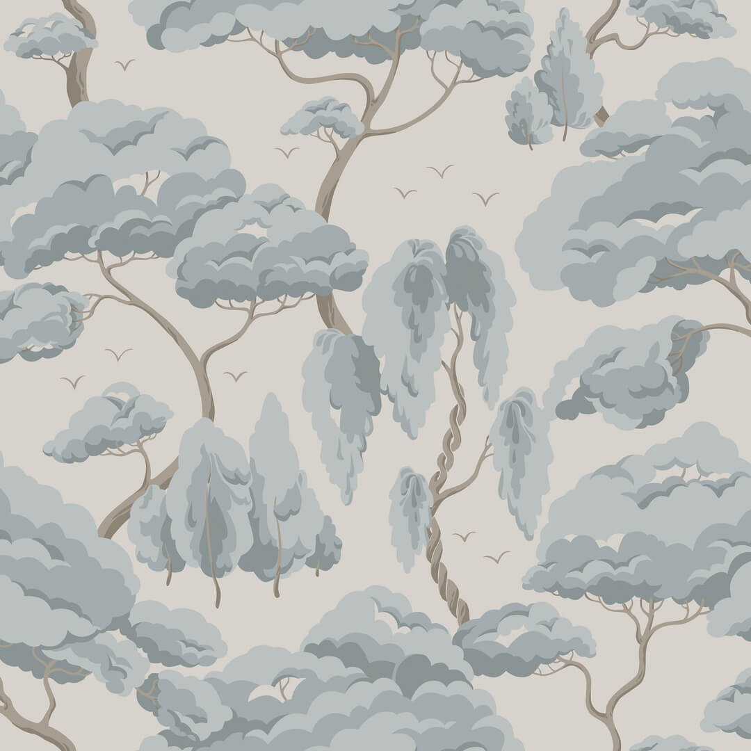 Tapeta drzewa Sandberg S10125 Kristoffer Misty Blue Jordnara
