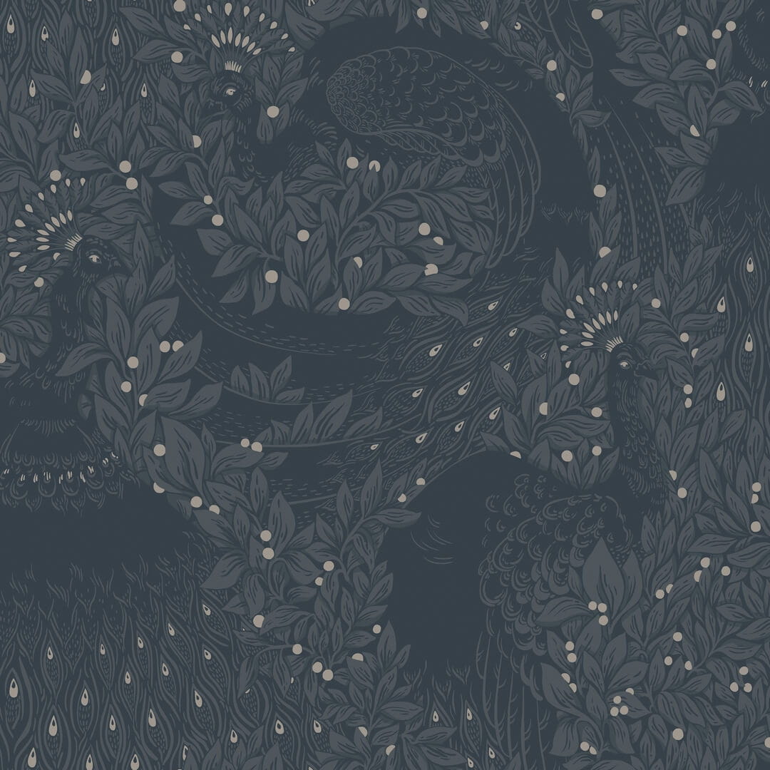 Tapeta botaniczna Sandberg S10126 Evelina Indigo Blue Jordnara