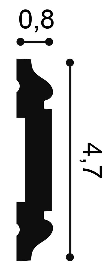Listwa ścienna PX144 Orac Decor wys. 4,7cm