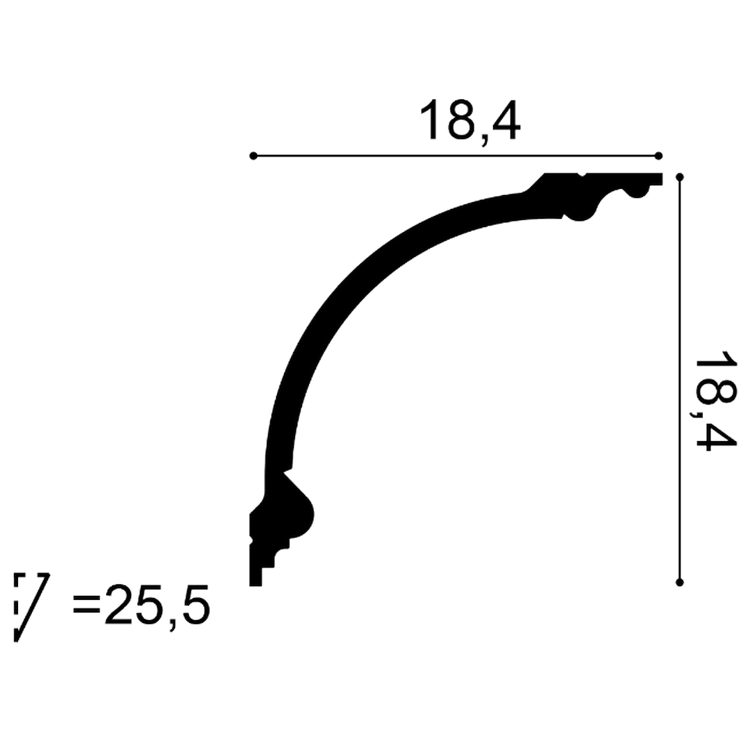 Listwa sufitowa ornamentowa C338A Orac Decor wys. 18,4cm