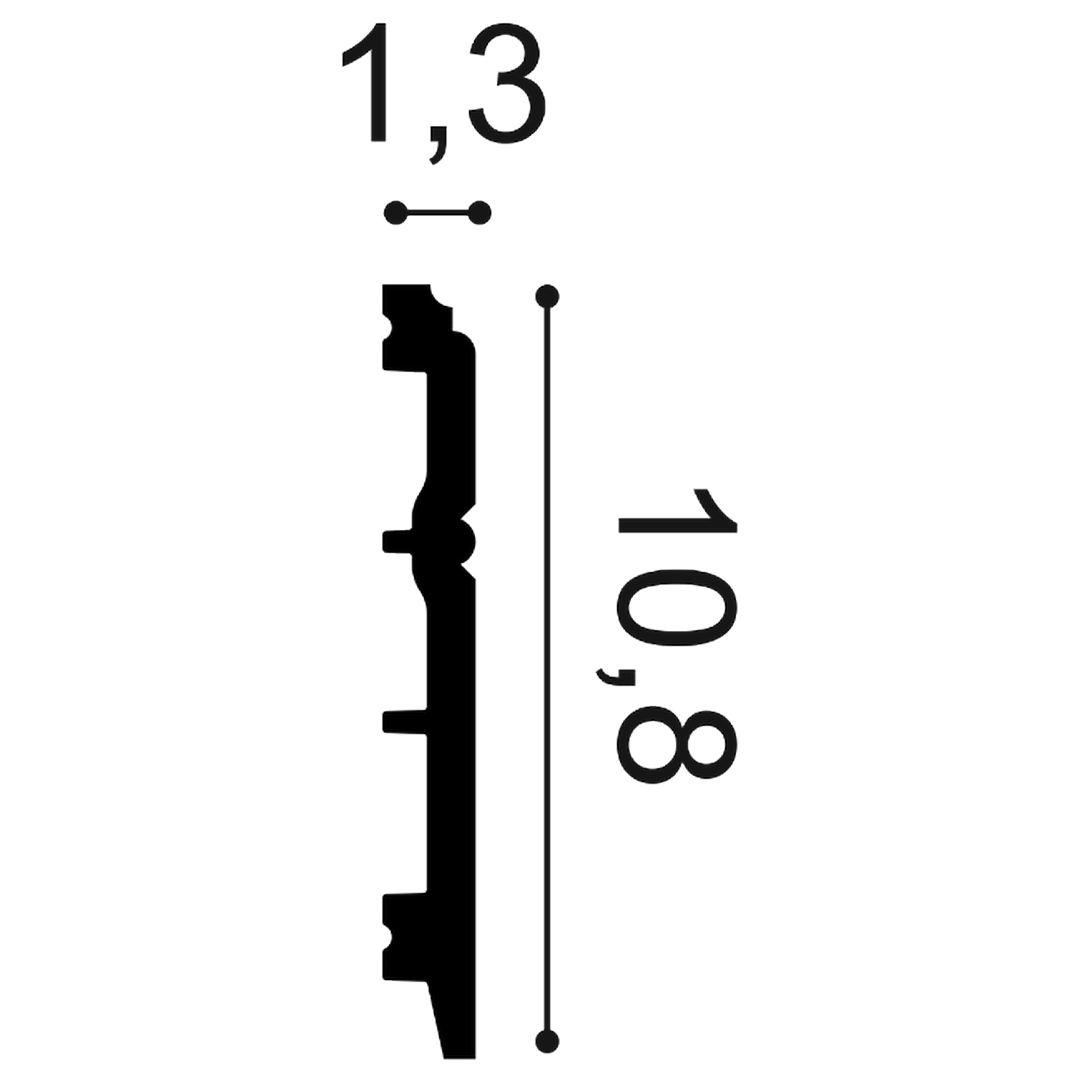 Listwa elastyczna podłogowa SX105F Flex Orac Decor wys. 10,8cm