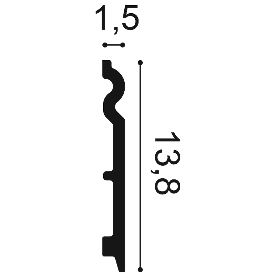 Listwa elastyczna podłogowa SX138F Flex Orac Decor wys. 13,8cm