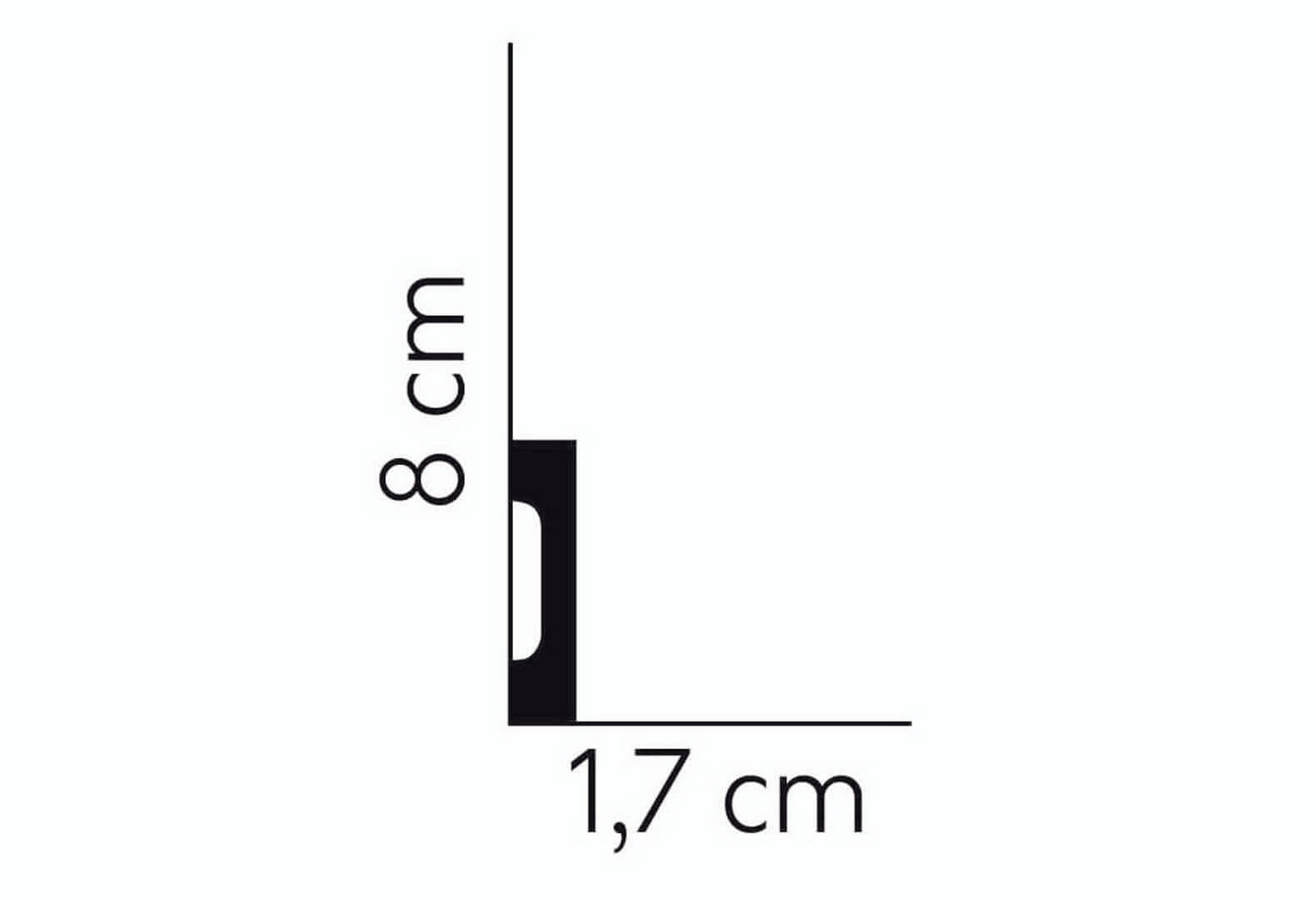 Listwa do obramowania drzwi MD008E ościeżnica Mardom Decor wys. 8cm