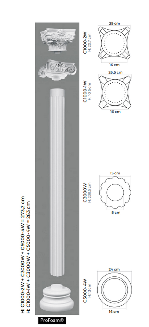 Cokół kolumny C5000-4W Mardom Decor