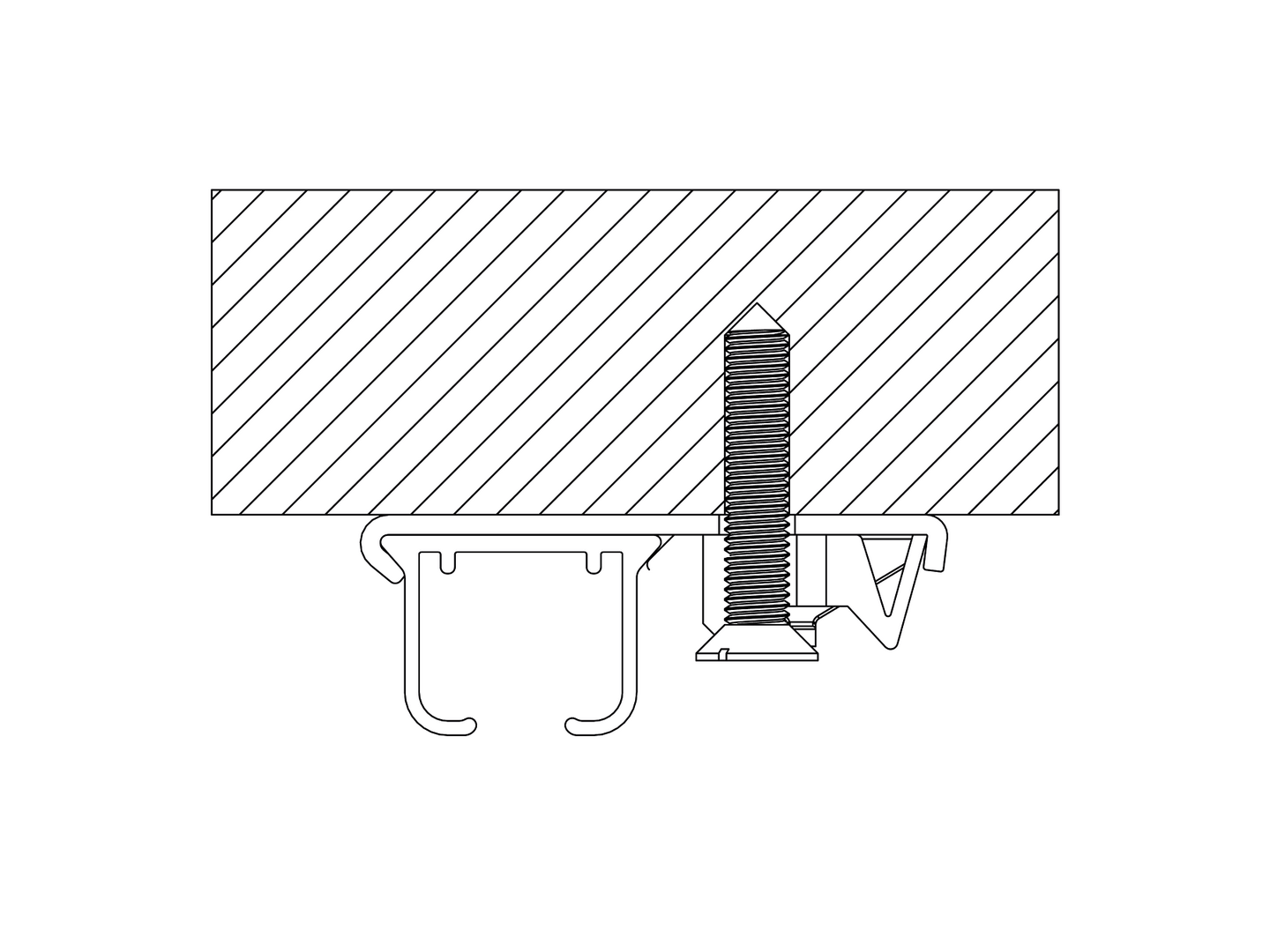 Karnisz pojedynczy S100 Mardom Decor – 100cm szyna sufitowa zasłony