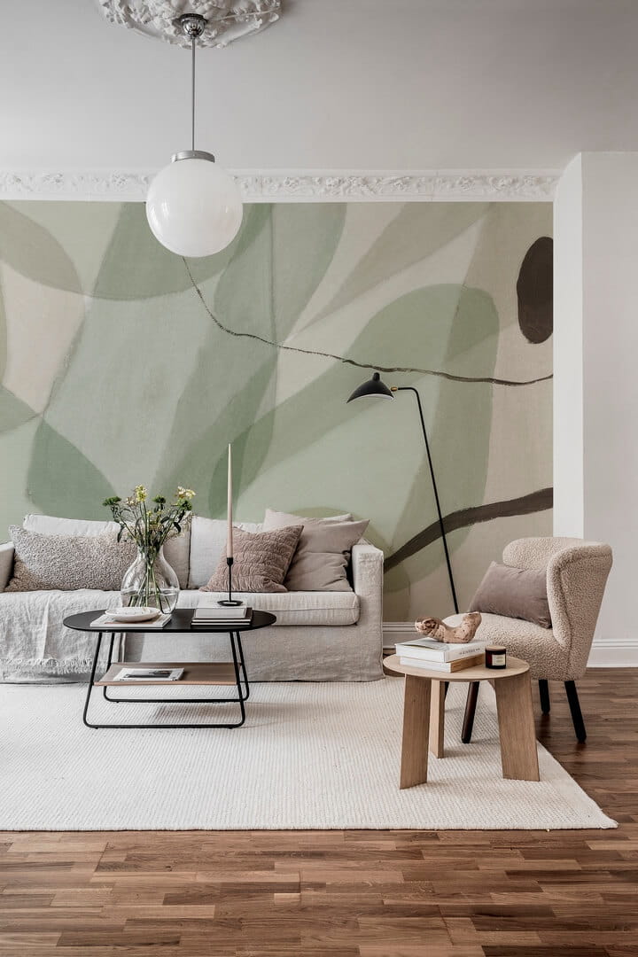 Fototapeta abstrakcyjna Rebel Walls R17023 Asana Green Simplicity