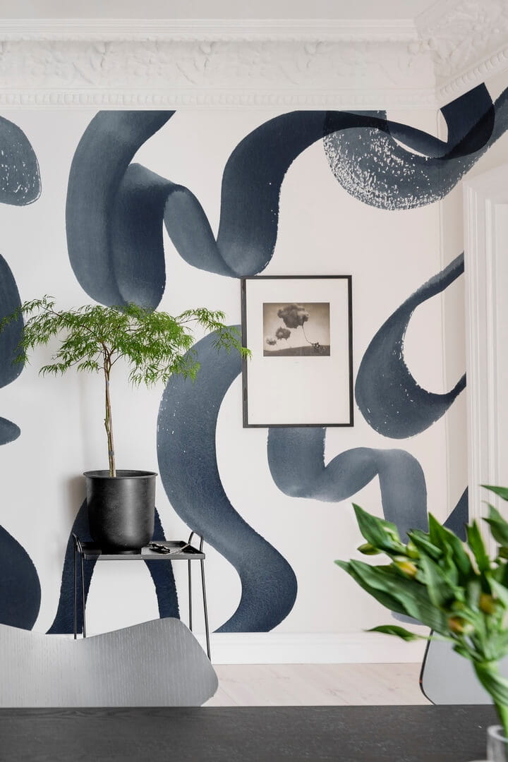 Fototapeta abstrakcja Rebel Walls R18352 Waves Ink Simplicity