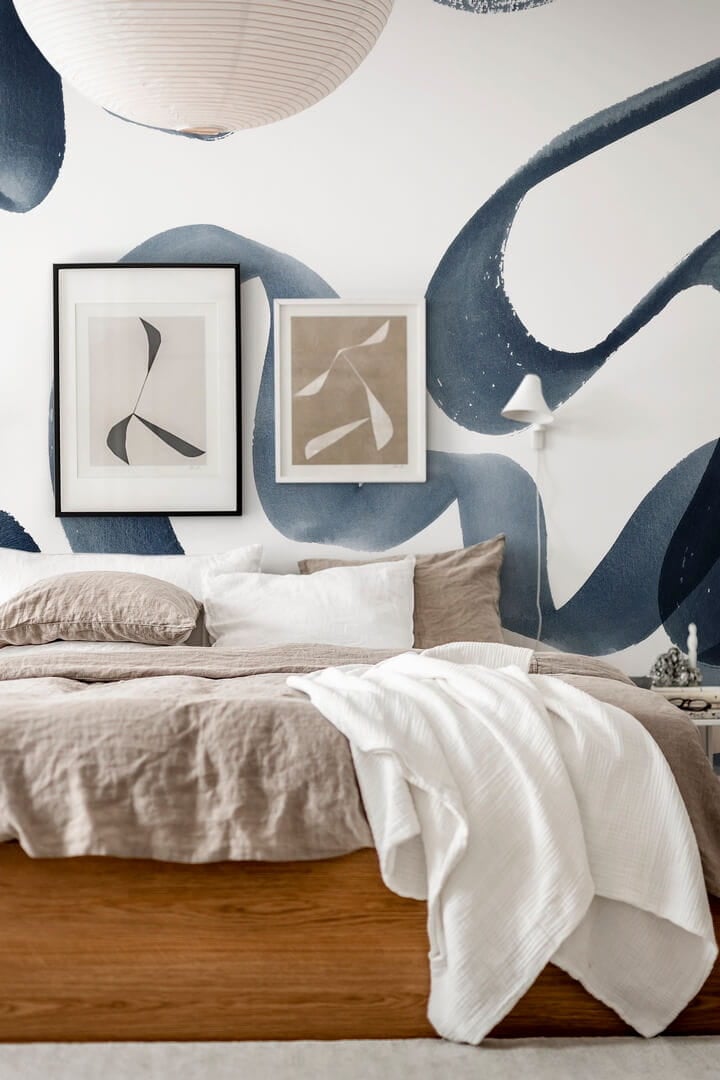 Fototapeta abstrakcja Rebel Walls R18352 Waves Ink Simplicity