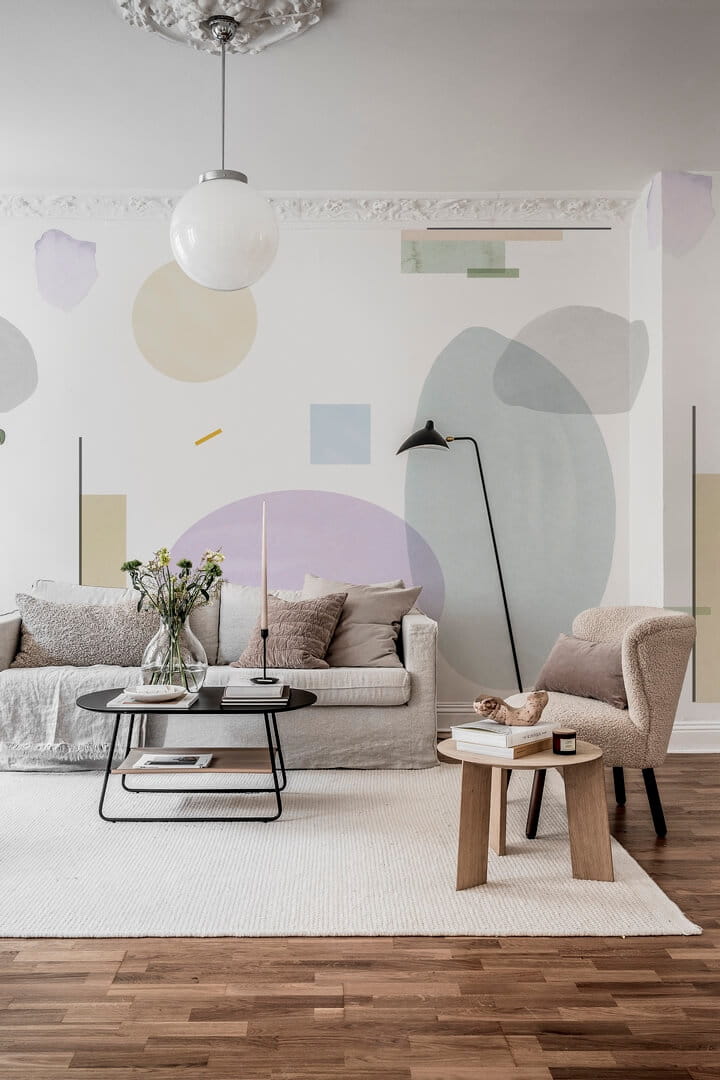 Fototapeta geometryczna Rebel Walls R18362 Geometry Lilac Simplicity