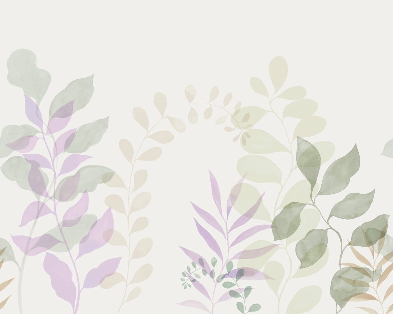 Fototapeta liście Rebel Walls R18381 Grow Lilac Simplicity