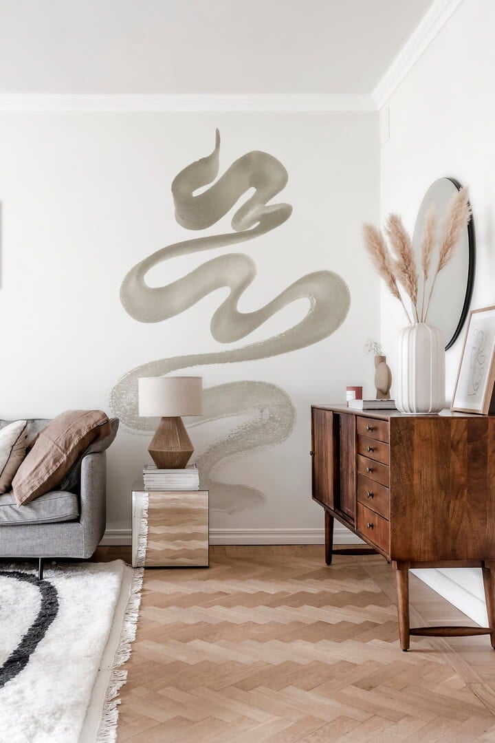 Fototapeta abstrakcyjna Rebel Walls R18412 Stroke Sand Simplicity