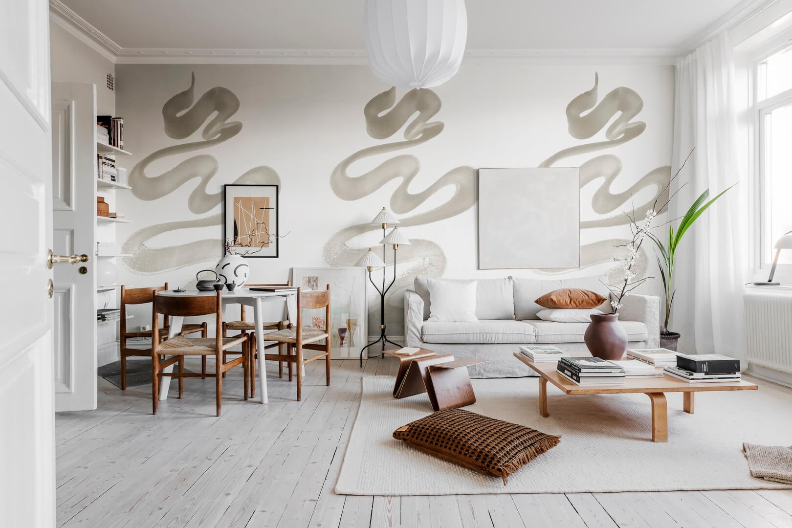 Fototapeta abstrakcyjna Rebel Walls R18412 Stroke Sand Simplicity