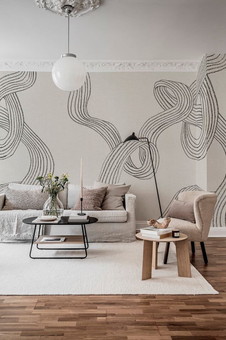Fototapeta linie Rebel Walls R18422 Stripes Graphite Simplicity