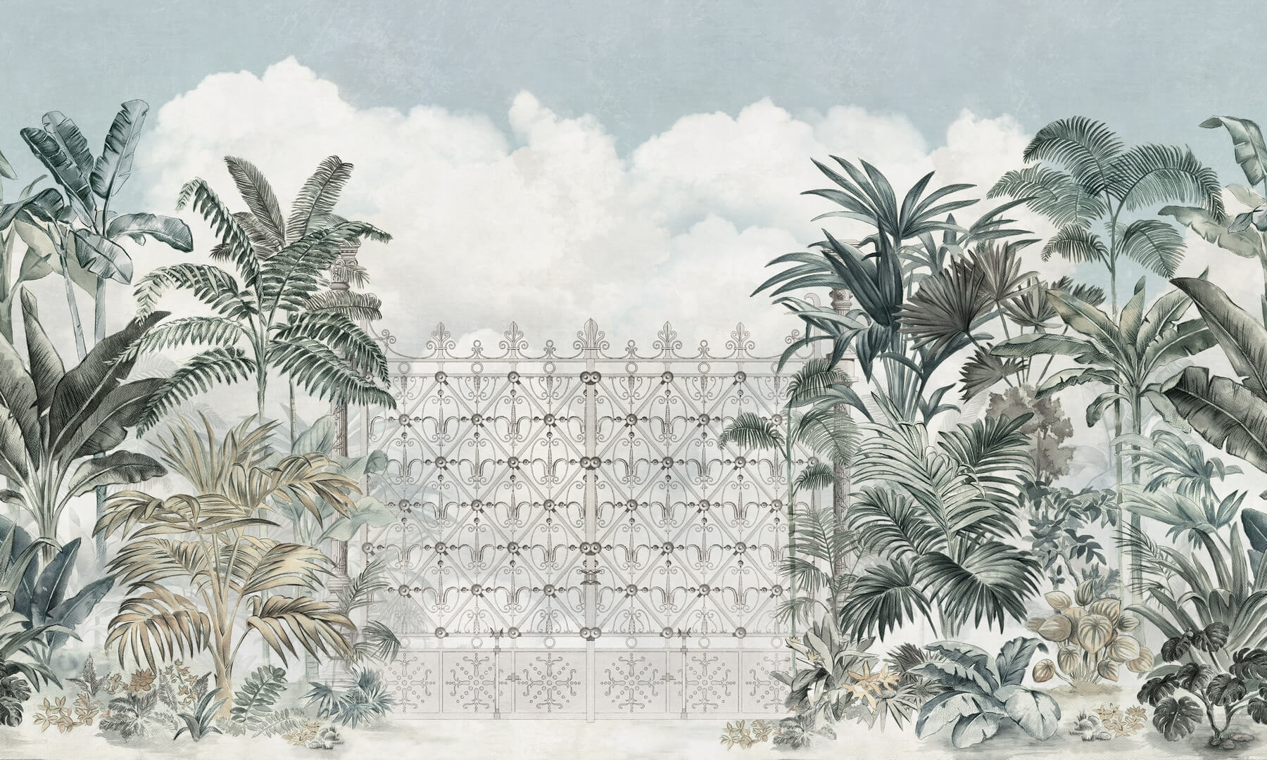 Fototapeta tropikalna roślinność Rebel Walls R17741 Jaipur Sage Scenery