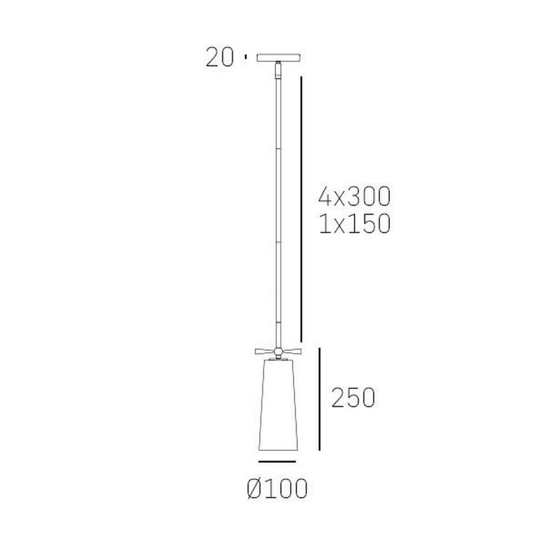 Elegancka lampa wisząca Bow P01138BR Cosmo Light