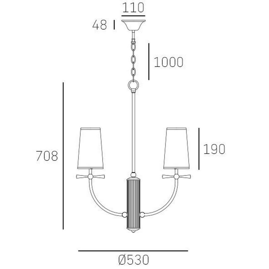 Elegancki Żyrandol Bow P04183BK Cosmo Light