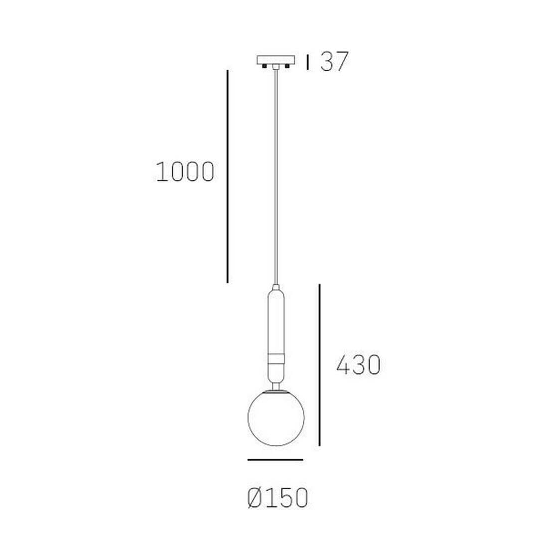 Minimalistyczna lampa wisząca La Spezia P01336BK Cosmo Light