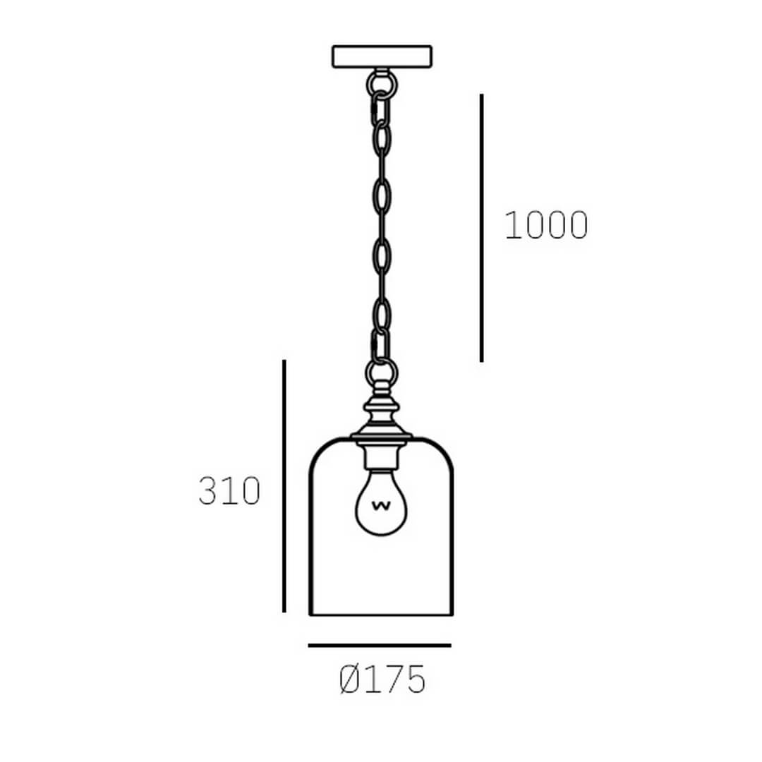 Lampa wisząca industrialna Prague P01947BK Cosmo Light