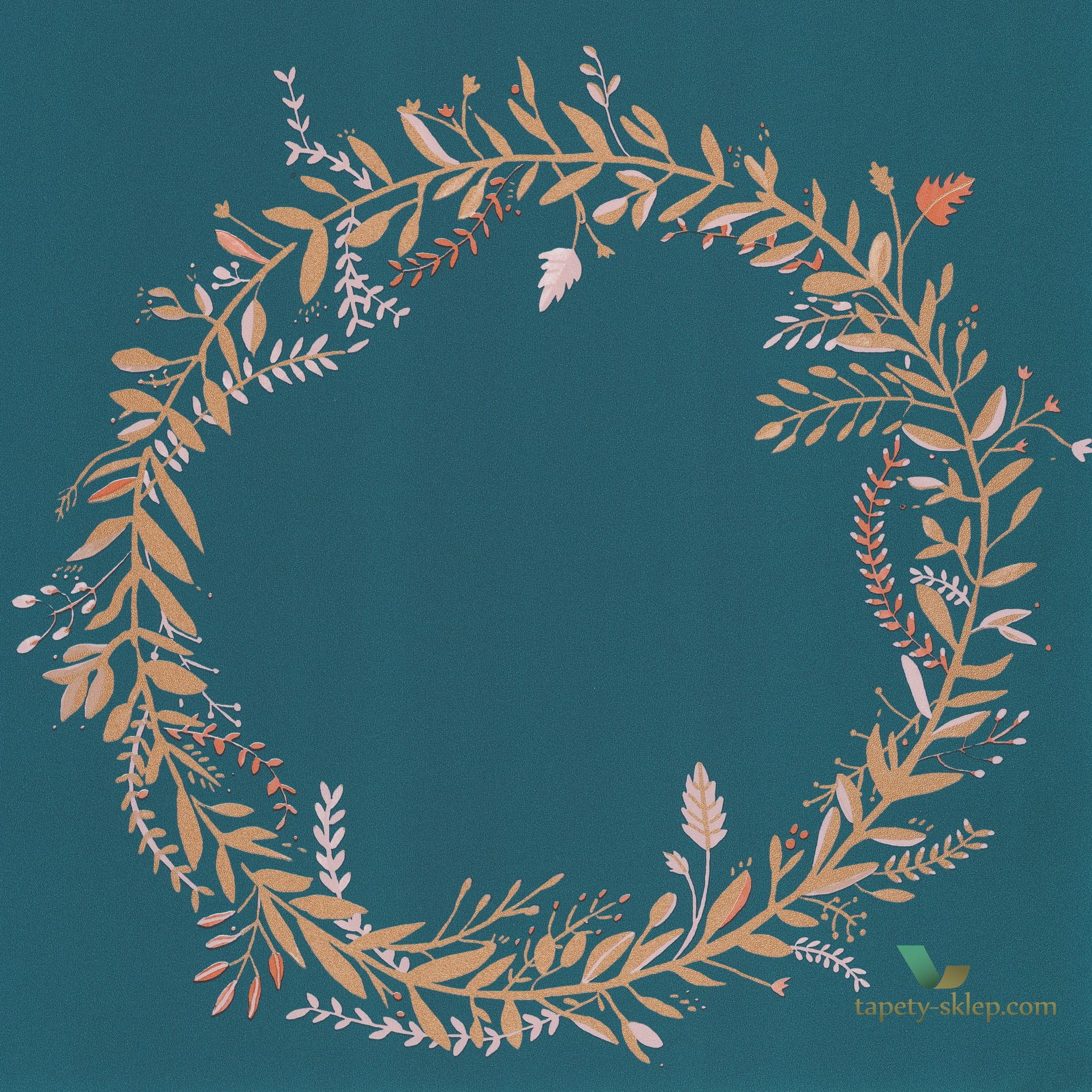 Tapeta roślinna wianek Caselio GNL101686029 Harmony Green Life