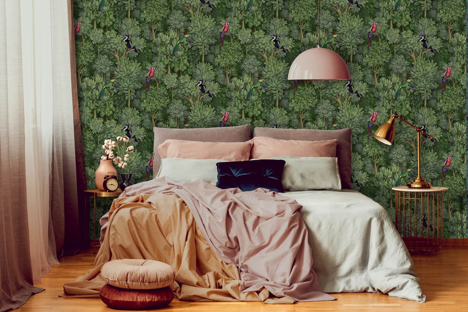 Tapeta egzotyczne ptaki i drzewa Holden 91250 Botanist Amazonia
