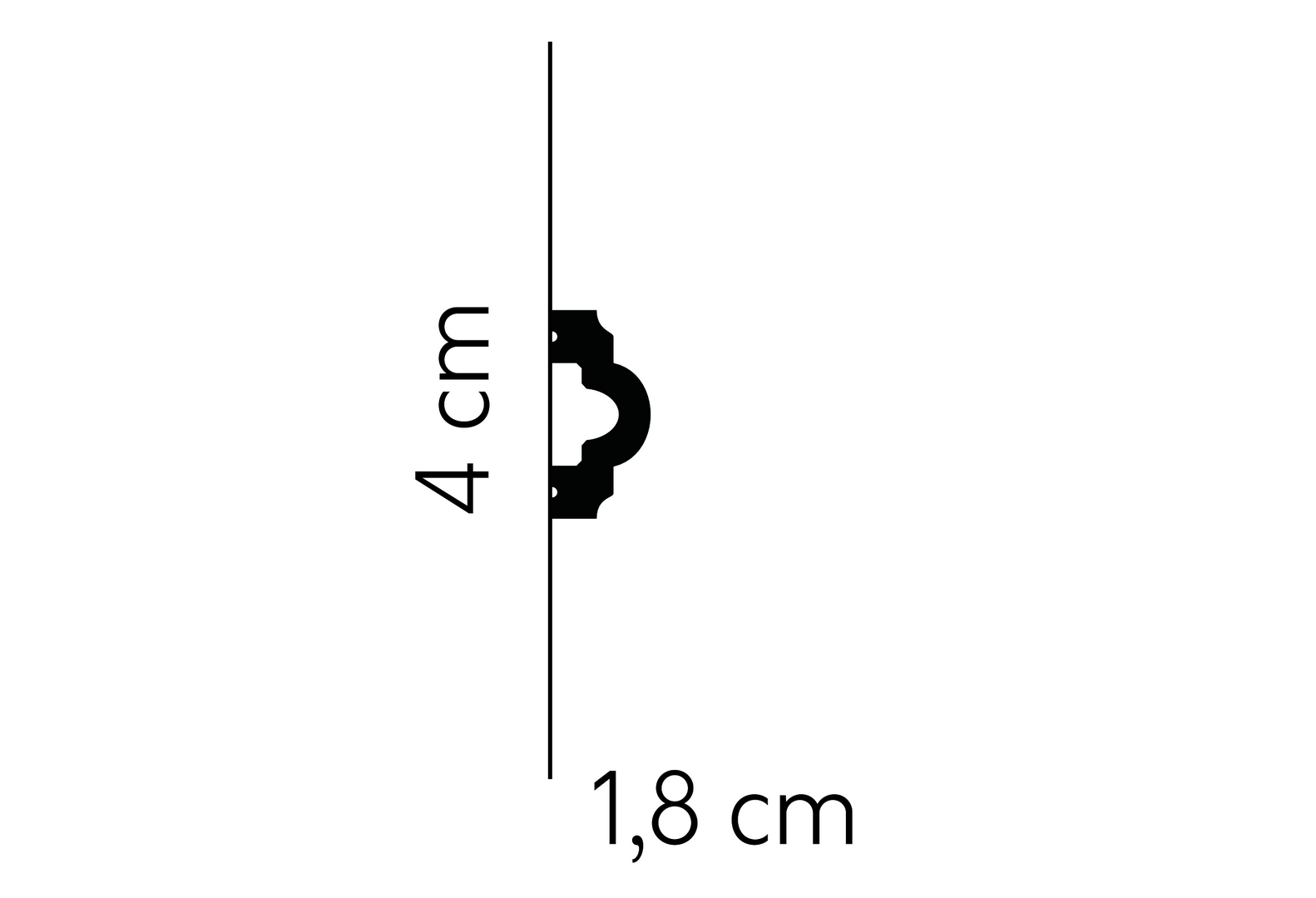 Listwa ścienna MD002 Mardom Decor wys. 4cm
