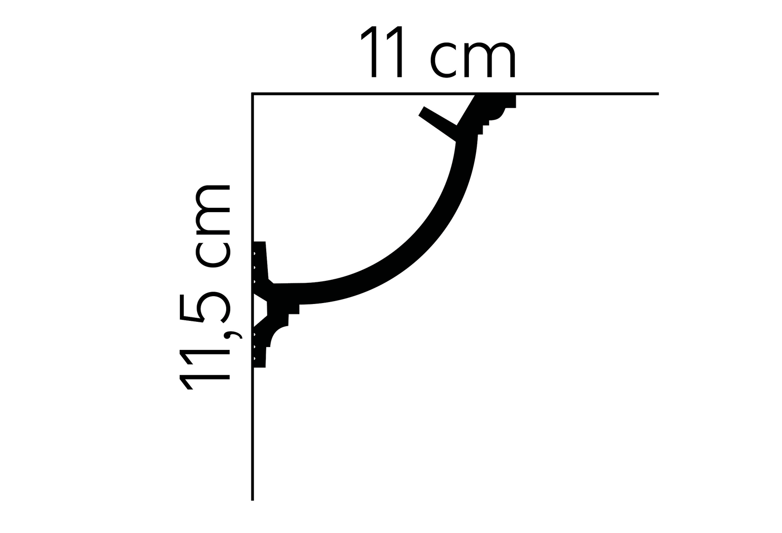 Listwa sufitowa QL027 Mardom Decor wys. 11cm