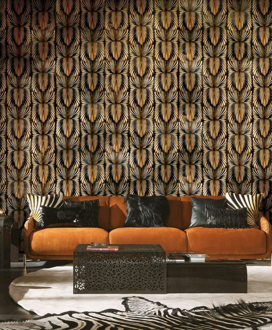 Tapeta ekskluzywna na srebrnej folii Roberto Cavalli RC19002 Home NO. 8 - szer. 106cm