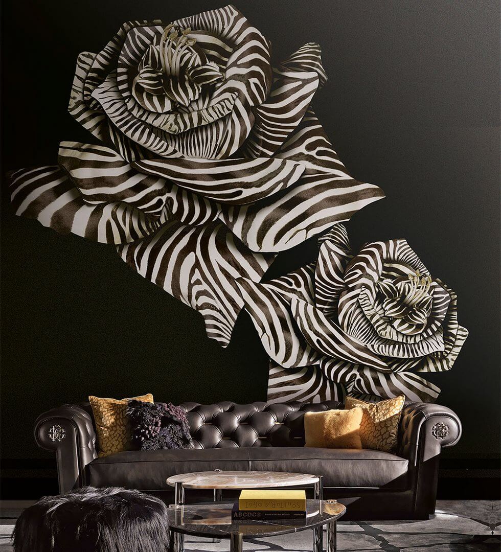 Mural róża tekstylny Roberto Cavalli RC19115 Home NO. 8