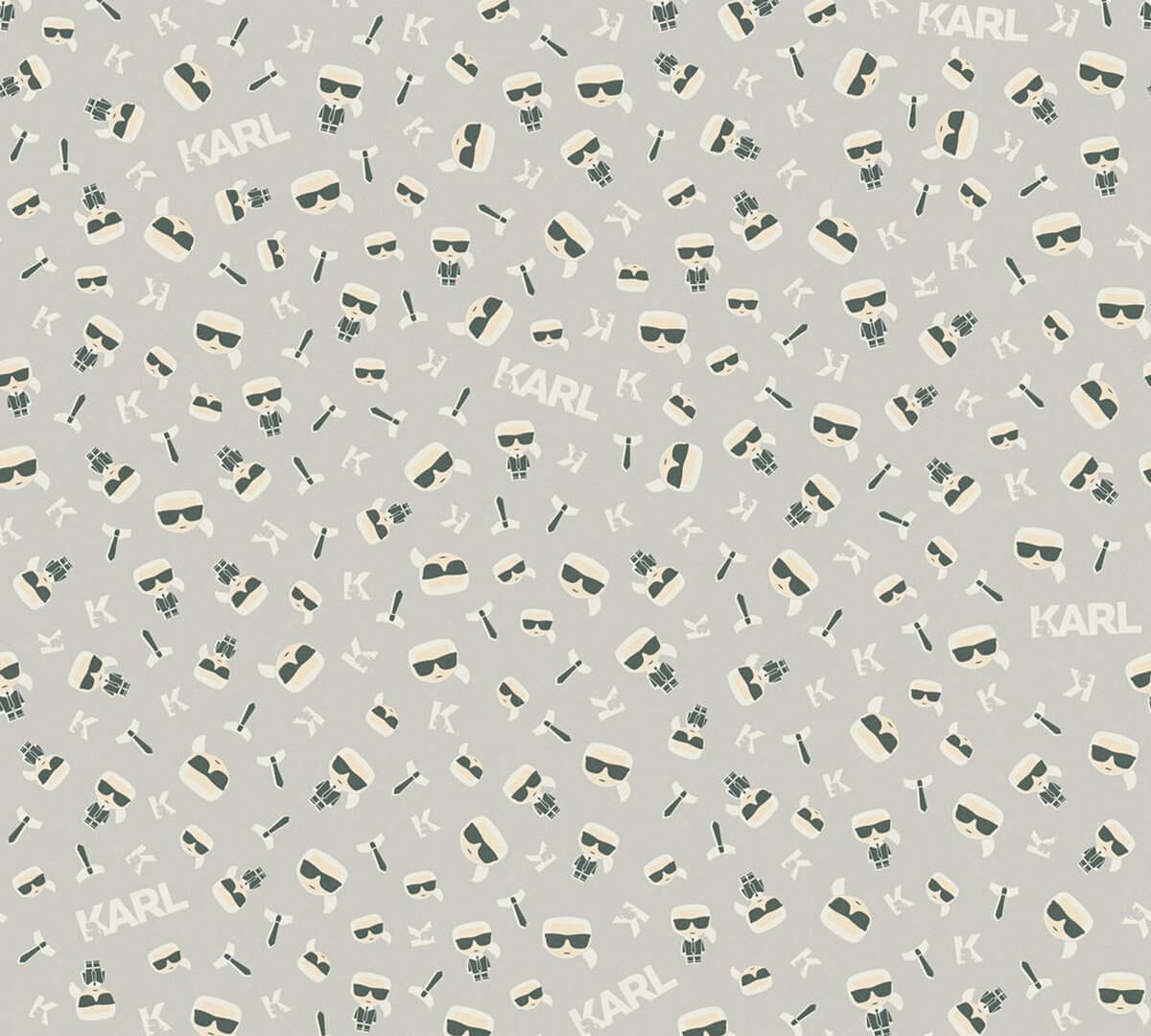 Tapeta Ikonik szara 37843-3 Karl Lagerfeld