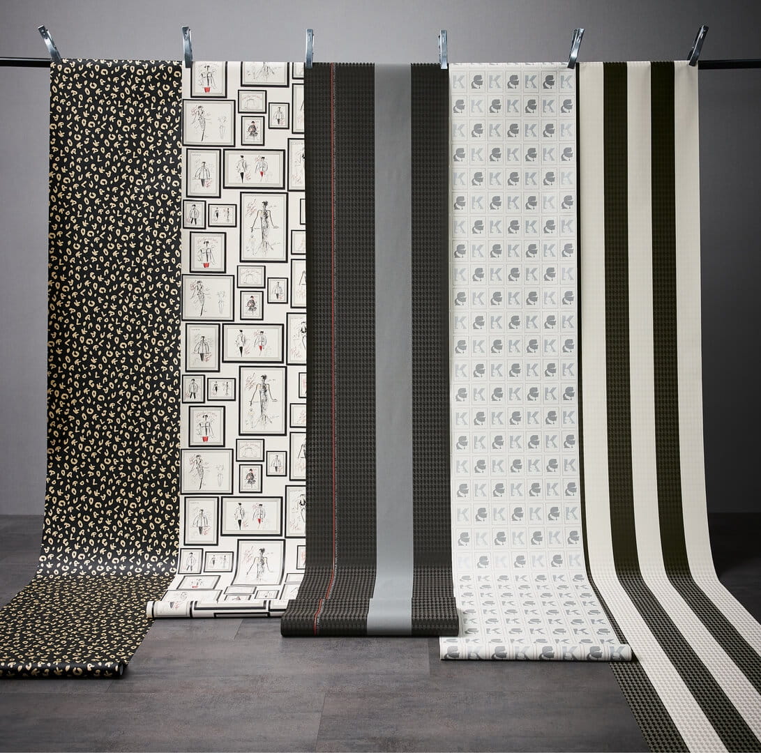 Tapeta szkice i projekty w ramkach 37846-3 Karl Lagerfeld