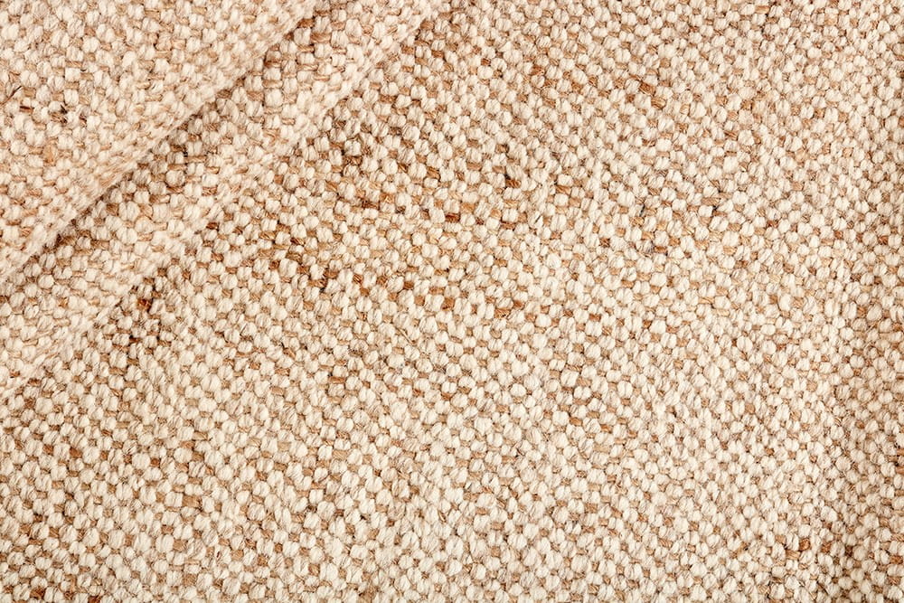 Dywan z frędzlami beżowy Nordic Nature Beige - wełna z jutą