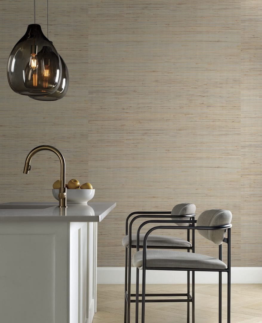 Tapeta naturalna metaliczna York Wallcoverings CO2090 Metallic Jute Candice Olson Modern Nature 2
