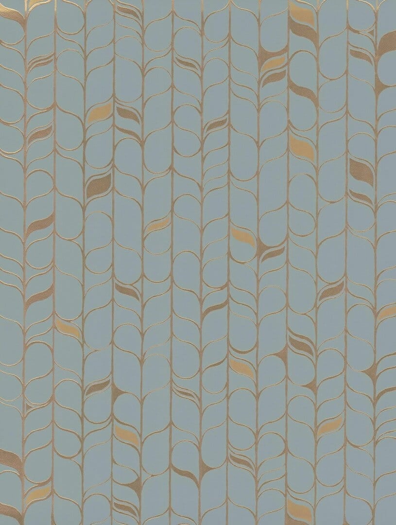 Tapeta metalizowana niebiesko-złota York Wallcoverings OS4202 Perfect Petals Candice Olson Modern Nature 2