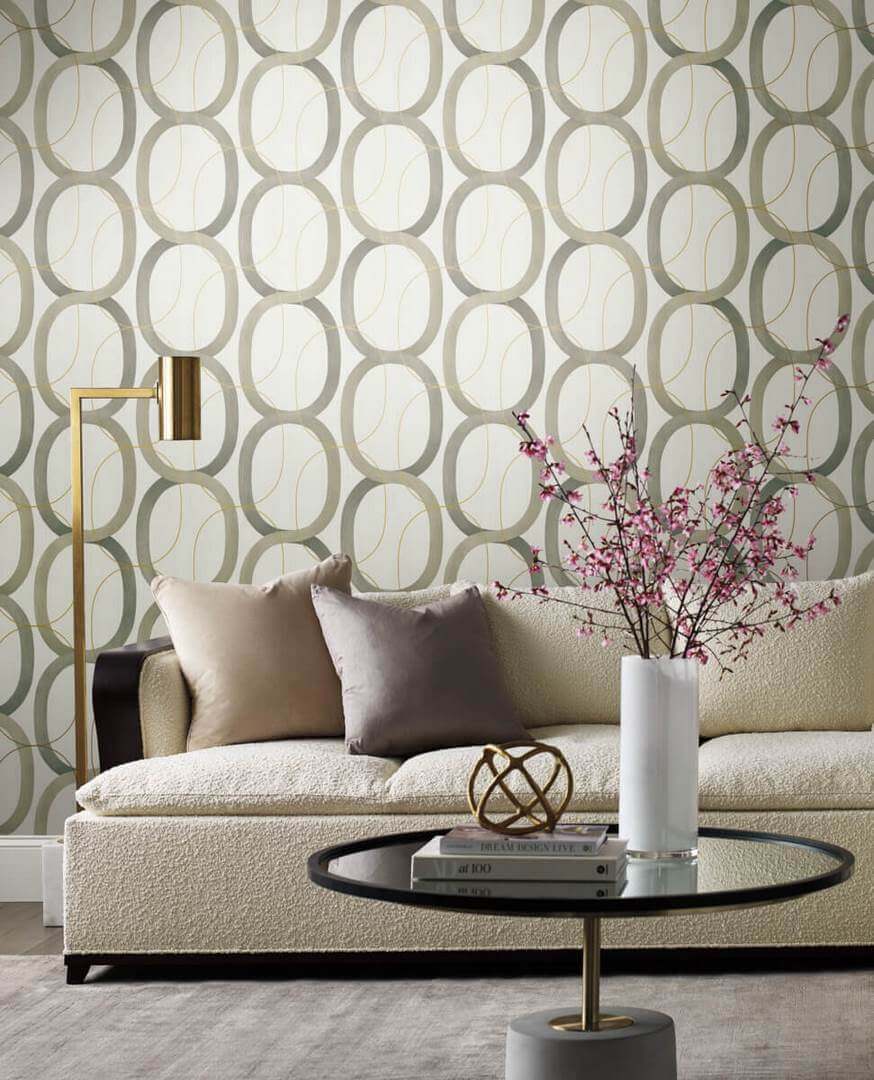 Tapeta geometryczna York Wallcoverings OS4211 Interlock Candice Olson Modern Nature 2